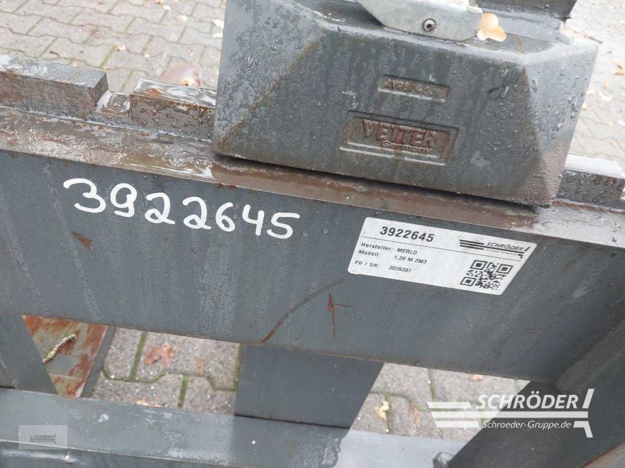 Sonstige Industriemaschinen typu Merlo PALETTENGABEL 1,20 M | ZM3 AUFNAHME, Gebrauchtmaschine v Lastrup (Obrázek 3)